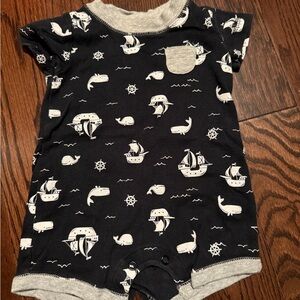 Carter's Navy and Gray Baby Romper